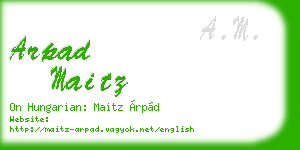 arpad maitz business card